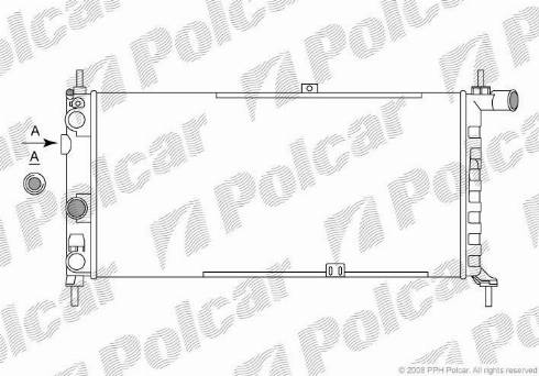 Polcar 550508A3 - Радіатор, охолодження двигуна autocars.com.ua