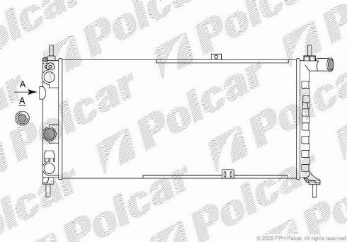 Polcar 550508A4 - Радіатор, охолодження двигуна autocars.com.ua
