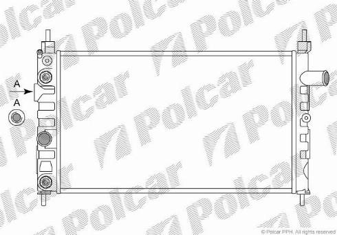 Polcar 550508A7 - Радіатор, охолодження двигуна autocars.com.ua
