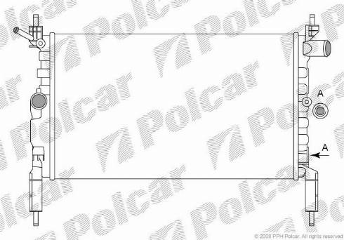 Polcar 5507081X - Радиатор, охлаждение двигателя autodnr.net
