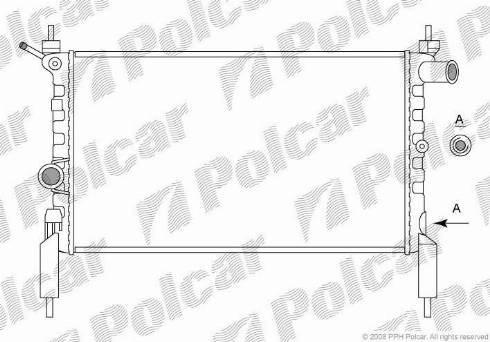 Polcar 550708-1 - Радиатор, охлаждение двигателя autodnr.net