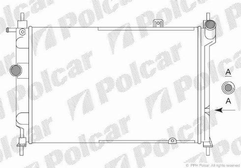 Polcar 550708A2 - Радіатор, охолодження двигуна autocars.com.ua