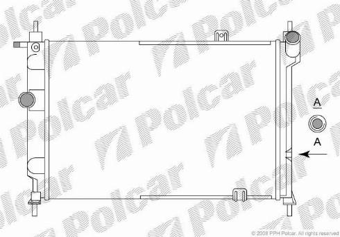 Polcar 550708A3 - Радіатор, охолодження двигуна autocars.com.ua