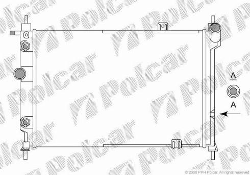 Polcar 550708A6 - Радіатор, охолодження двигуна autocars.com.ua