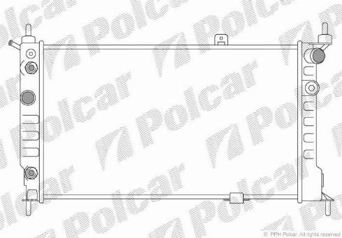 Polcar 550708A7 - Радіатор, охолодження двигуна autocars.com.ua