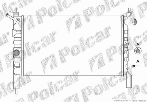 Polcar 550708B1 - Радіатор, охолодження двигуна autocars.com.ua