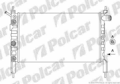 Polcar 550708 - Радіатор, охолодження двигуна autocars.com.ua