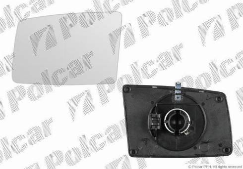 Polcar 550754-M - Дзеркальне скло, зовнішнє дзеркало autocars.com.ua