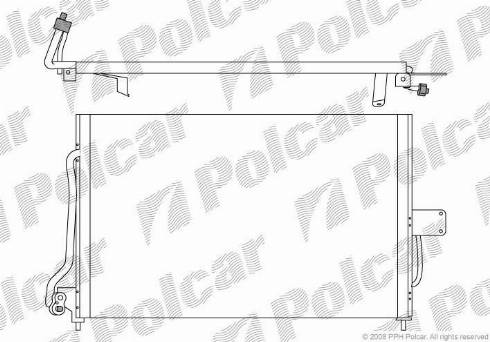 Polcar 5507K8C1 - Конденсатор кондиционера avtokuzovplus.com.ua