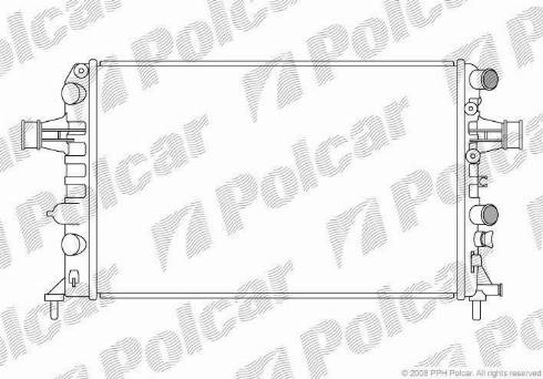 Polcar 550808-0 - Радіатор, охолодження двигуна autocars.com.ua