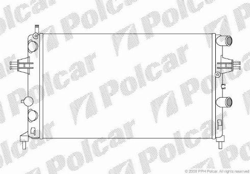 Polcar 5508081X - Радіатор, охолодження двигуна autocars.com.ua