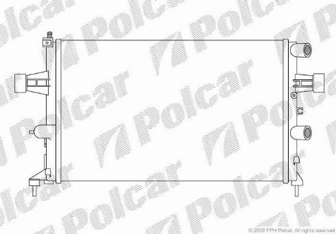 Polcar 550808-1 - Радіатор, охолодження двигуна autocars.com.ua