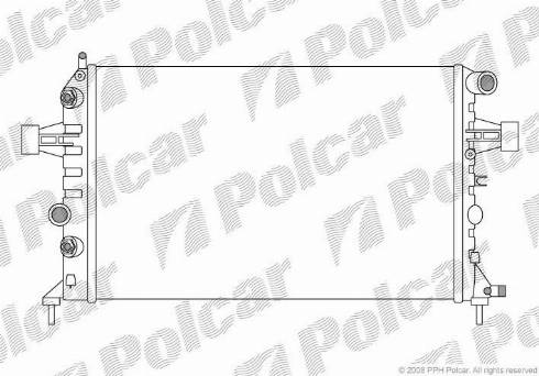 Polcar 5508082X - Радиатор, охлаждение двигателя autodnr.net