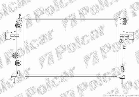 Polcar 550808-2 - Радиатор, охлаждение двигателя avtokuzovplus.com.ua