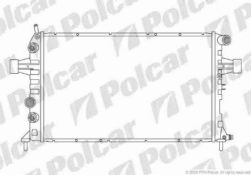 Polcar 5508083X - Радиатор, охлаждение двигателя autodnr.net