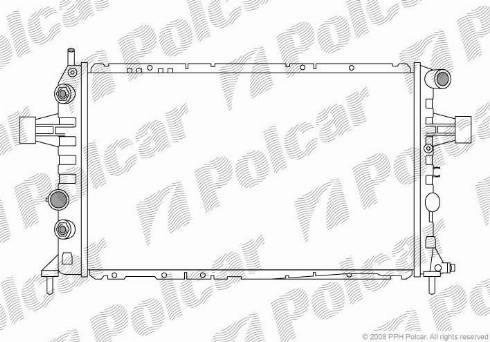 Polcar 550808-3 - Радіатор, охолодження двигуна autocars.com.ua