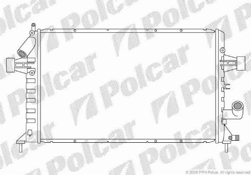 Polcar 5508085X - Радіатор, охолодження двигуна autocars.com.ua