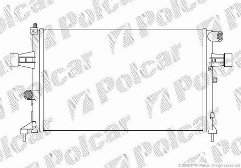 Polcar 550808-6 - Радіатор, охолодження двигуна autocars.com.ua