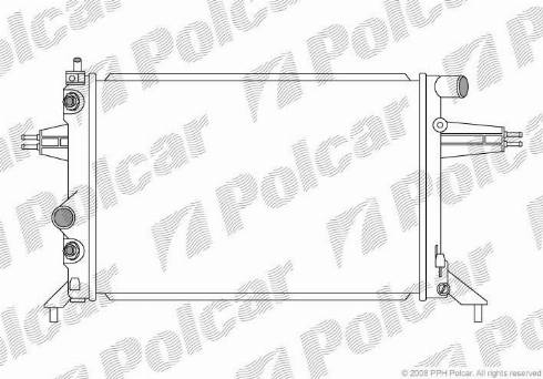 Polcar 550808-7 - Радіатор, охолодження двигуна autocars.com.ua