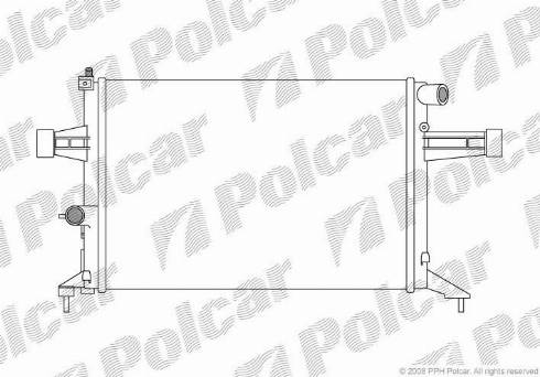 Polcar 550808-8 - Радиатор, охлаждение двигателя avtokuzovplus.com.ua