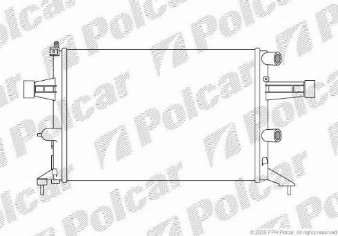 Polcar 550808-9 - Радіатор, охолодження двигуна autocars.com.ua