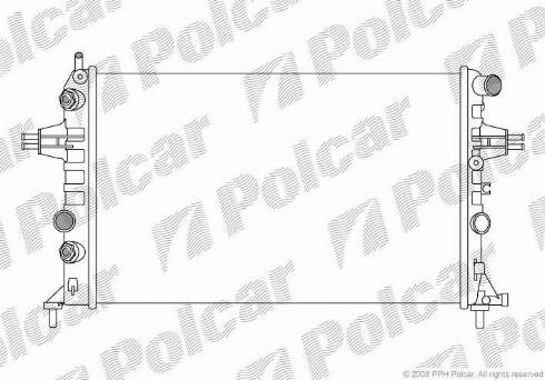 Polcar 550808A2 - Радиатор, охлаждение двигателя avtokuzovplus.com.ua