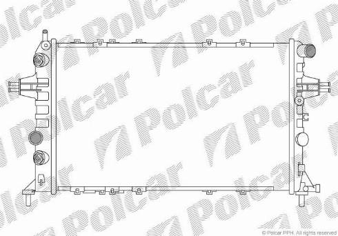 Polcar 550808A3 - Радіатор, охолодження двигуна autocars.com.ua