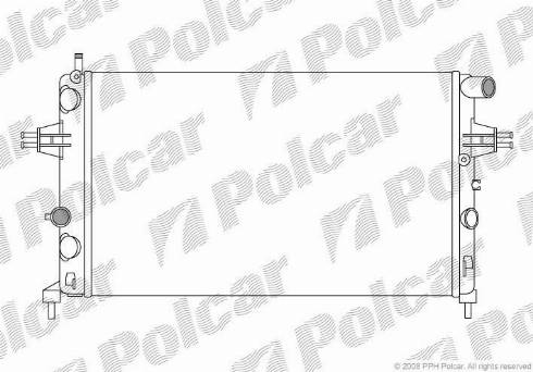 Polcar 550808A6 - Радіатор, охолодження двигуна autocars.com.ua