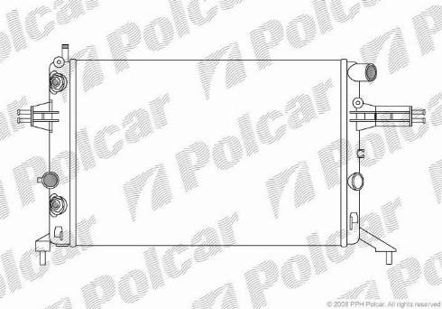 Polcar 550808A7 - Радіатор, охолодження двигуна autocars.com.ua