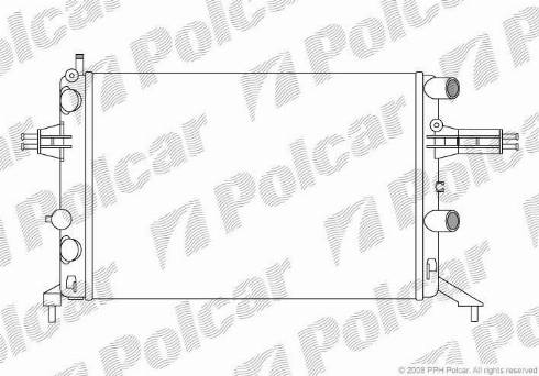 Polcar 550808A9 - Радіатор, охолодження двигуна autocars.com.ua