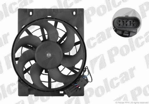 Polcar 550823W1 - Електродвигун, вентилятор радіатора autocars.com.ua