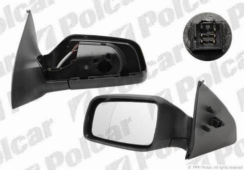 Polcar 5508525E - Зовнішнє дзеркало autocars.com.ua