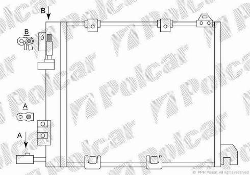 Polcar 5508K8C2 - Конденсатор, кондиціонер autocars.com.ua
