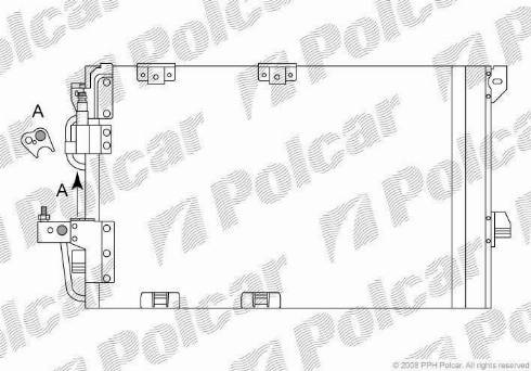 Polcar 5508K8C3S - Конденсатор, кондиціонер autocars.com.ua