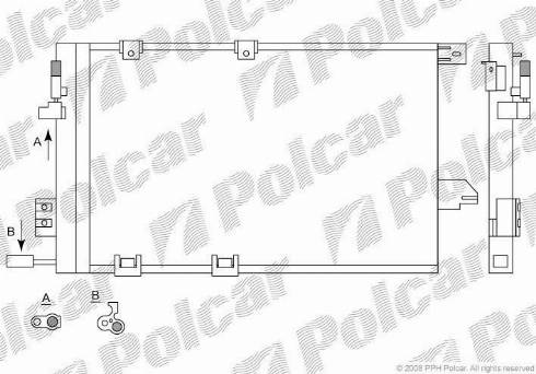 Polcar 5508K8C1 - Конденсатор, кондиціонер autocars.com.ua