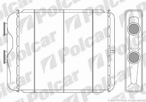 Polcar 5508N82X - Теплообмінник, опалення салону autocars.com.ua