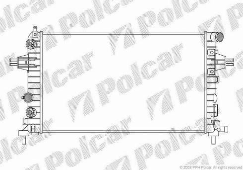 Polcar 550908-1 - Радіатор, охолодження двигуна autocars.com.ua