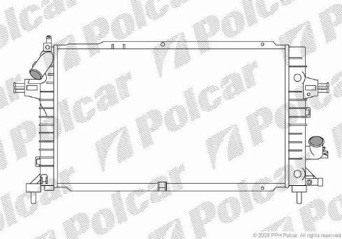 Polcar 550908-3 - Радіатор, охолодження двигуна autocars.com.ua