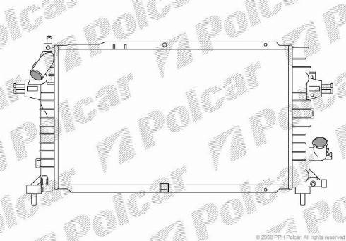 Polcar 550908-6 - Радіатор, охолодження двигуна autocars.com.ua