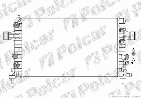 Polcar 5509087X - Радіатор, охолодження двигуна autocars.com.ua