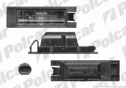 Polcar 5509959X - Фонарь освещения номерного знака avtokuzovplus.com.ua