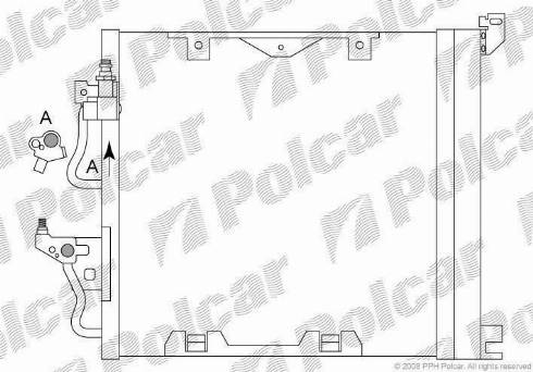 Polcar 5509K8C4 - Конденсатор, кондиціонер autocars.com.ua