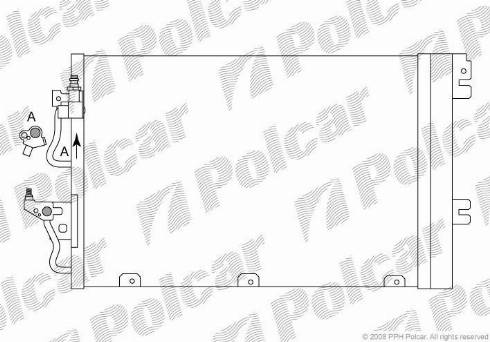 Polcar 5509K8C1 - Конденсатор, кондиціонер autocars.com.ua