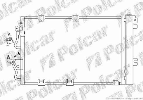 Polcar 5509K8C2 - Конденсатор кондиционера avtokuzovplus.com.ua