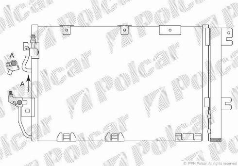 Polcar 5509K8C3 - Конденсатор, кондиціонер autocars.com.ua