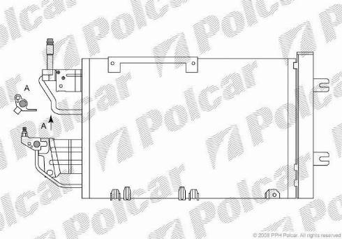 Polcar 5509K8C5 - Конденсатор, кондиціонер autocars.com.ua