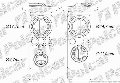 Polcar 5509KZ-1 - Расширительный клапан, кондиционер autodnr.net