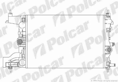 Polcar 551108-1 - Радіатор, охолодження двигуна autocars.com.ua