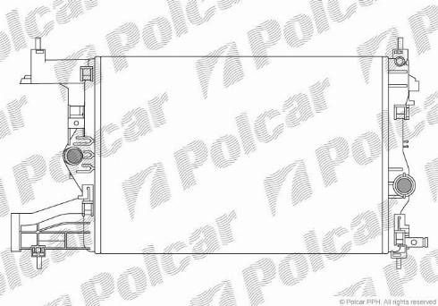 Polcar 5511083X - Радиатор, охлаждение двигателя autodnr.net