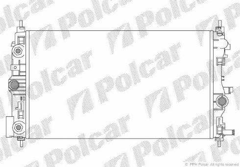 Polcar 551108-7 - Радіатор, охолодження двигуна autocars.com.ua
